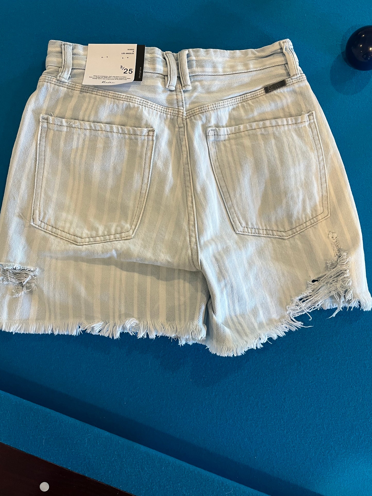 Striped Ultra High Rise. 90’s Boyfriend Shorts