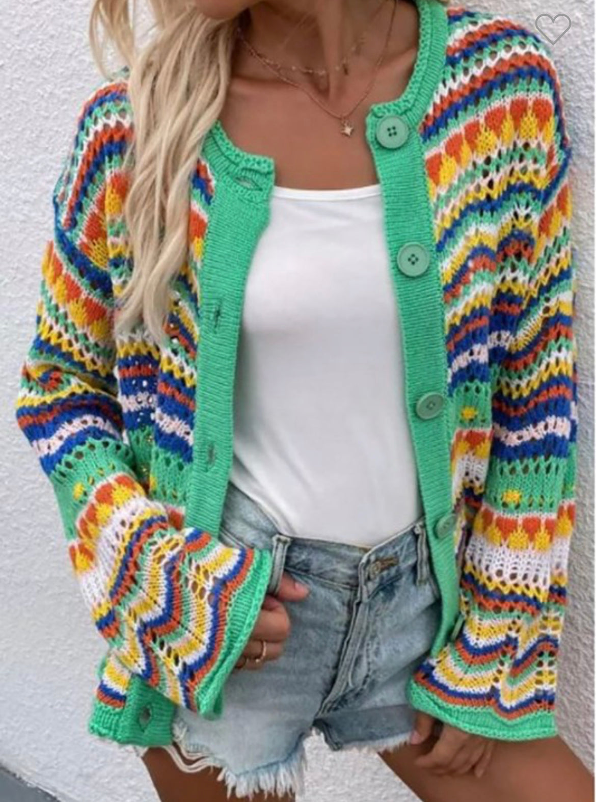 Multi colored knit Cardigan
