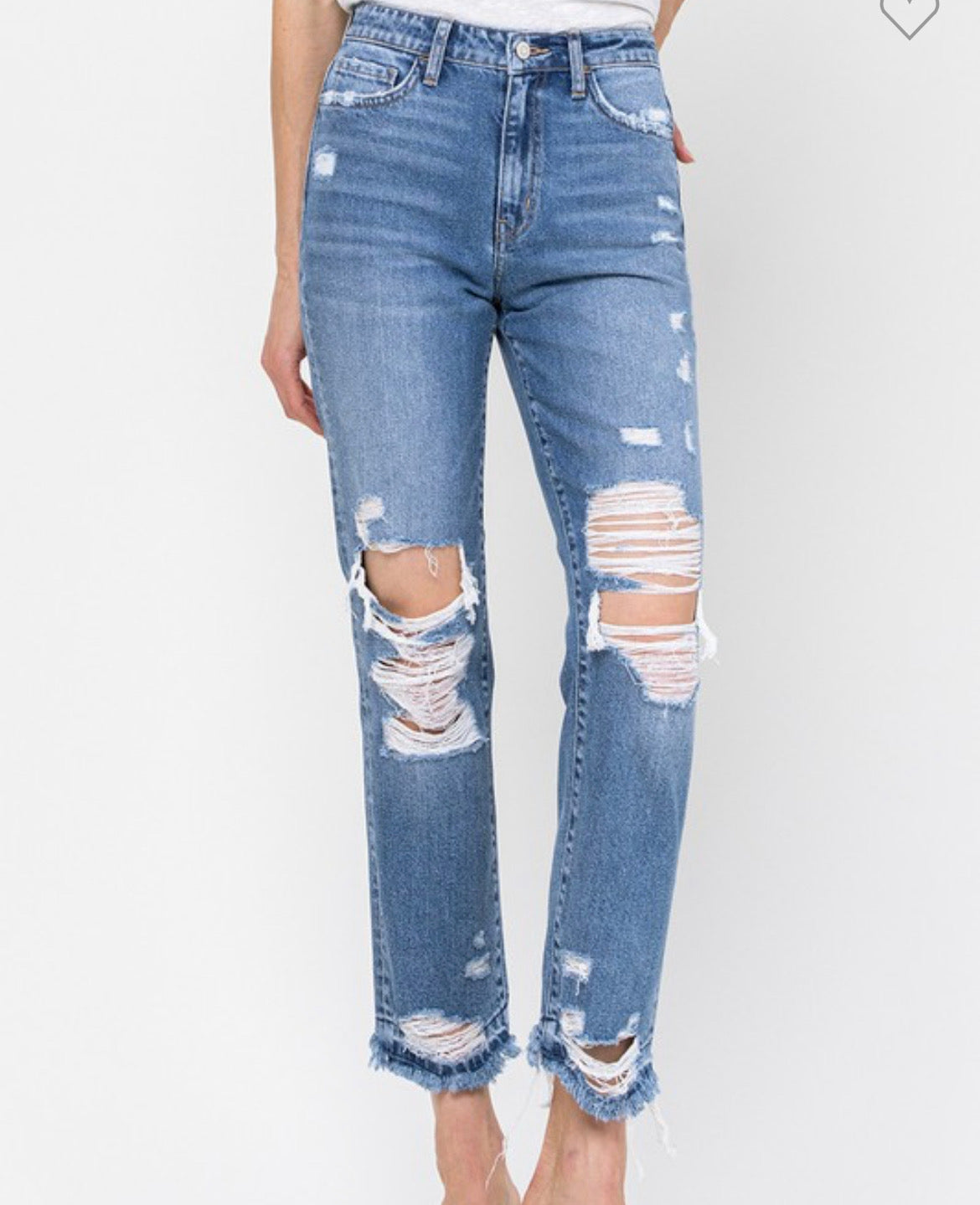 Flying Monkey Distressed Cropped Jeans