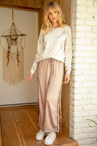 Side Stripe Satin Track Pant