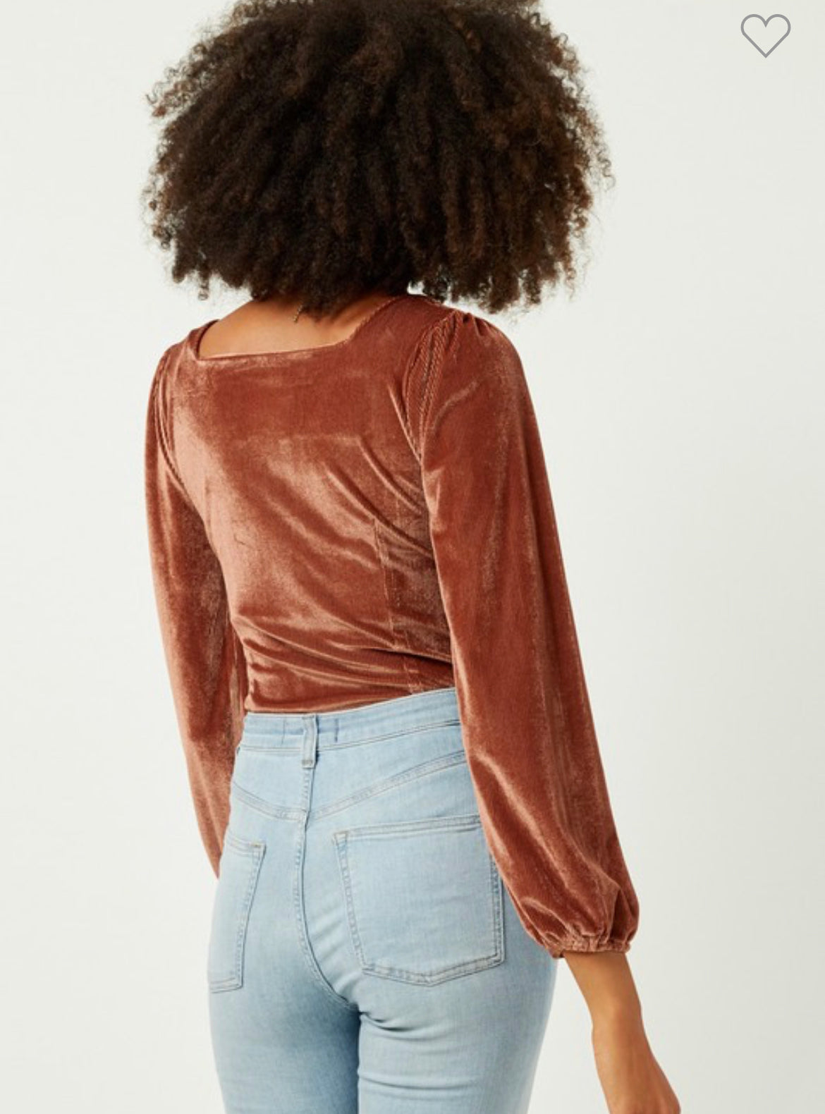 Textured Velvet Square Neck Bodysuit